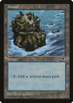 Island (Rocky Path) #335 (NM) Tempest MTG