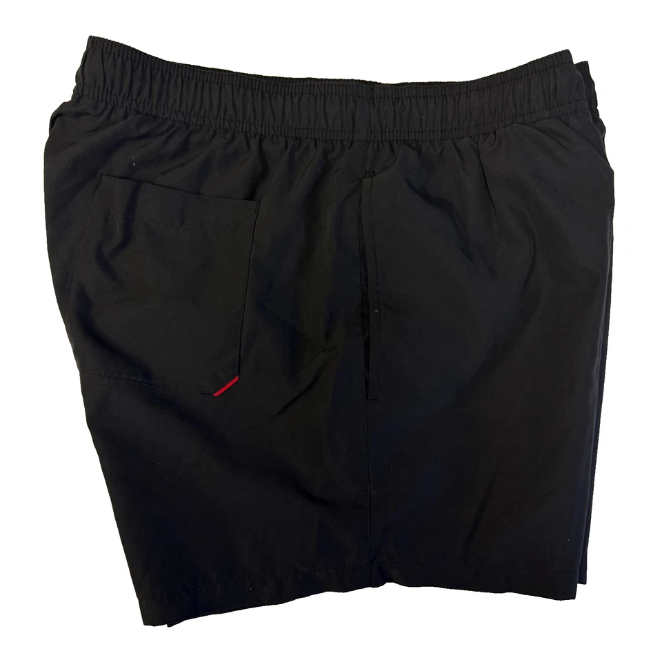 HUGO Boss Men's Black Red SPELL OUT LOGO Swim Trunks BEACH Boating Shorts M - Image 4 of 4