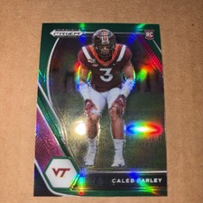 2021 Prizm Draft Picks #138 Caleb Farley Green Prizm RC Virginia Tech