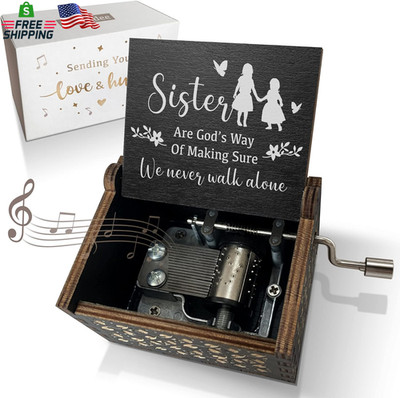 Sister Music Box Gifts from Sister and Friend-You Are My Sunshine Wooden Mechani