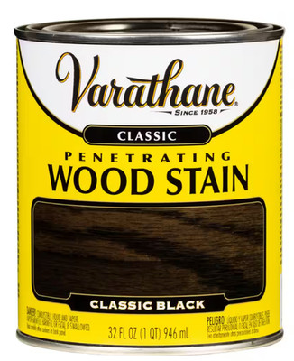 Varathane Penetraiting Wood Stain, Classic Black - 1 qt.