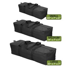 Canvas Tool Bag Army Travel Camping Vintage Style DIY Kit Storage Carrier Black