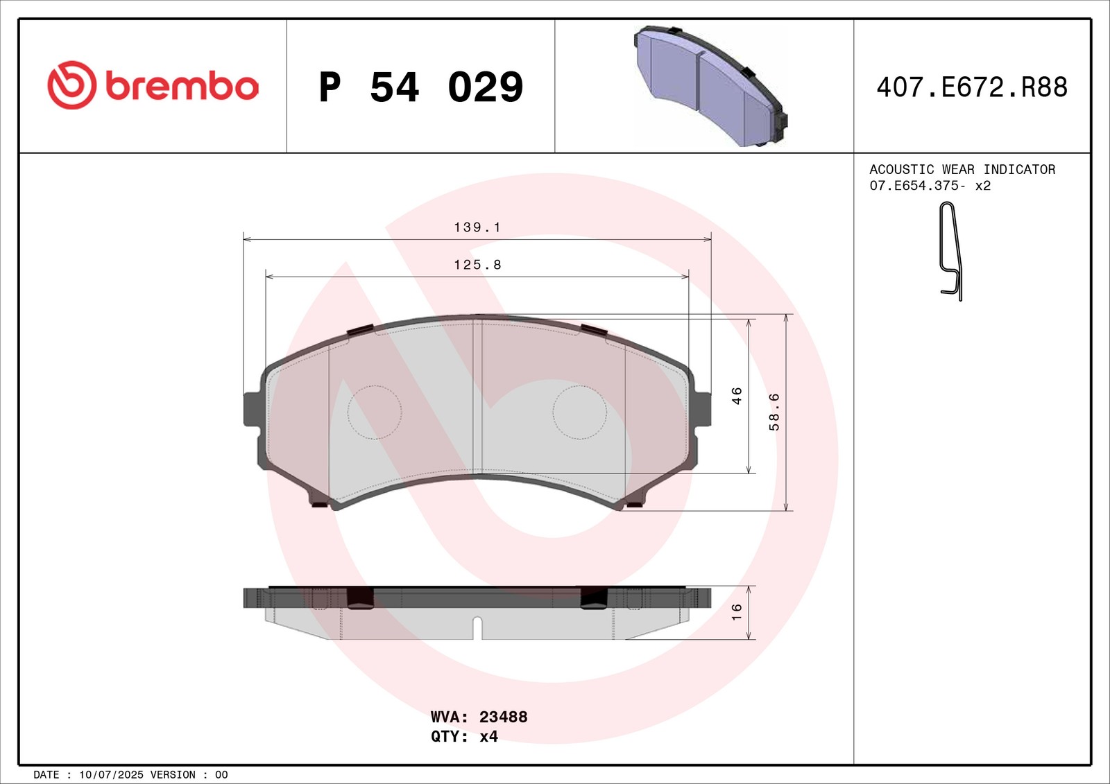 BREMBO Bremsbeläge Vorne für Mitsubishi Pajero Eclipse Cabriolet Mazda 91-25 - Bild 7