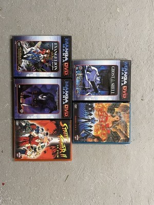 Lot 5 DVD Manga Mania - Evangelion / Ghost in the Shell / Street Fighter