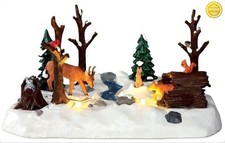 Tavolo Villaggio Porcellana Lemax Accenti Foresta Innevata 34636 Nuovo Raro K