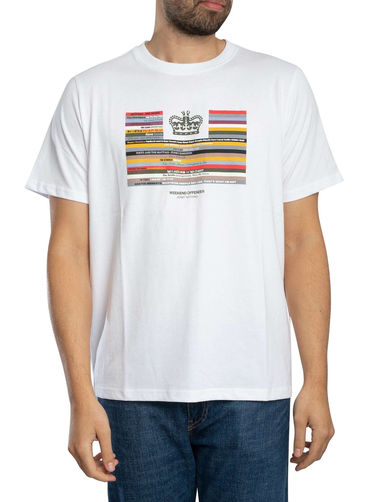 Weekend Offender Vinyl Graphic T-Shirt, White - S