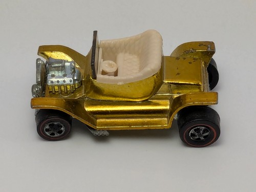 Vintage 1968 Hot Wheels Redline Hot Heap Gold USA White Interior - Picture 5 of 8