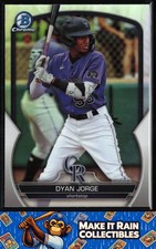 Dyan Jorge 2023 Bowman Draft Chrome Refractor #BDC-194 Colorado Rockies Prospect