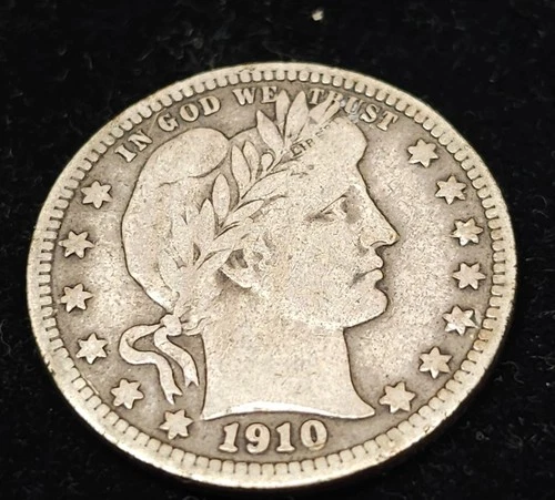 1910 D Barber Quarter / Fine / Very Fine