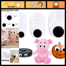 16 Giant Googly Eyes - 2", 3", 4" Self-Adhesive Wiggle Eyes for Craft Projects