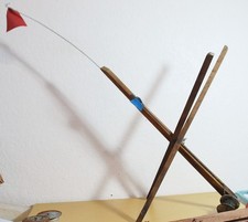 4 VINTAGE / ANTIQUE  Wood Wooden ICE FISHING ...