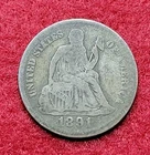 1891 O New Orleans Silver Seated Liberty 10c Ten Cents Very Good