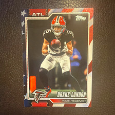 2026 Topps Drake London #11 Atlanta Falcons NFL Red White Blue Parallel 42/76