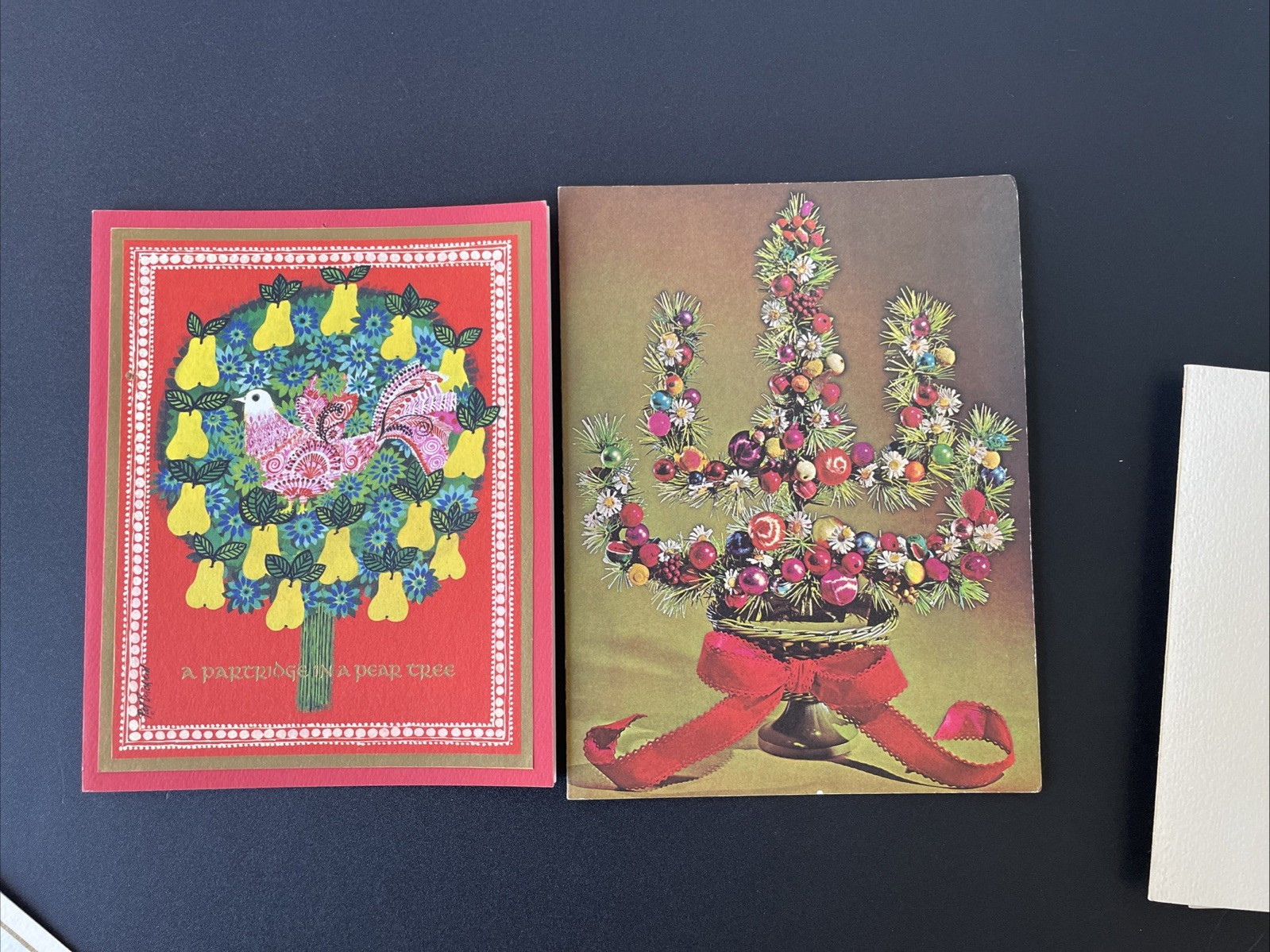 Vintage Christmas Card Lot Unused Partridge Tree Santa Buzza Norcross Regency