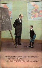 Spanking - Unusual Vintage Postcard - Corporal Punishment j/15 AY5058