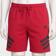 Mens Adidas Future Icon 3-Stripes Shorts - NWT Large Tall Pure Ruby 48284-A5