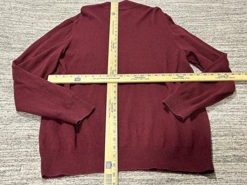 Vineyard Vines 1/4 Zip Men Extra Large Burgundy Cashmere Sweater Mock Sweatshirt - Picture 10 of 12