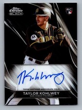 TAYLOR KOHLWEY 2024 Topps Chrome Black Autograph On-Card AUTO Rookie RC. rookie card picture