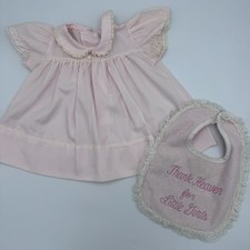 Vintage Alexis Baby Pink Dress 3 Months Pink Bib Thank Heaven For Little Girls
