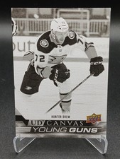 Hunter Drew Young Guns Canvas Black and White 22-23 UD C229 - NHL Anaheim Ducks