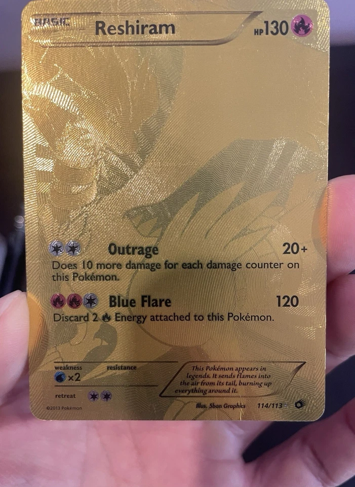 Reshiram (114 Full Art Secret Rare) 114/113 Legendary Treasures Holo - Image 4 of 4