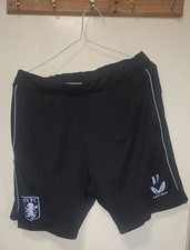 Mens Aston Villa FC Castore Black Football Shorts Colour: Black Size: Large