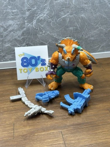 Triceraton 100% Complete Teenage Mutant Ninja Turtle TMNT Playmates 1990 Vintage