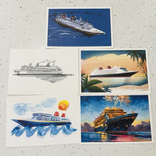 Six Disney Cruise Line Castaway Club Lithograph Prints