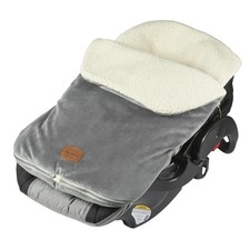 JJ Cole Bundle Me Winter Baby Car Seat Cover and Bunting Bag Sherpa Lined EUC