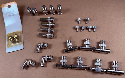 Lot Amphenol & Other American Made BNC Coaxial Adapters Tees T's Right Angles