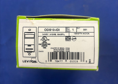 Leviton ODS10-IDI Designer Occupancy Sensor Wall Switch - Ivory