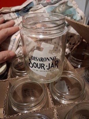 Disaronno Sour Jar Mason Glass Liquor Promotion 12 Glasses 16 ounce New In Box