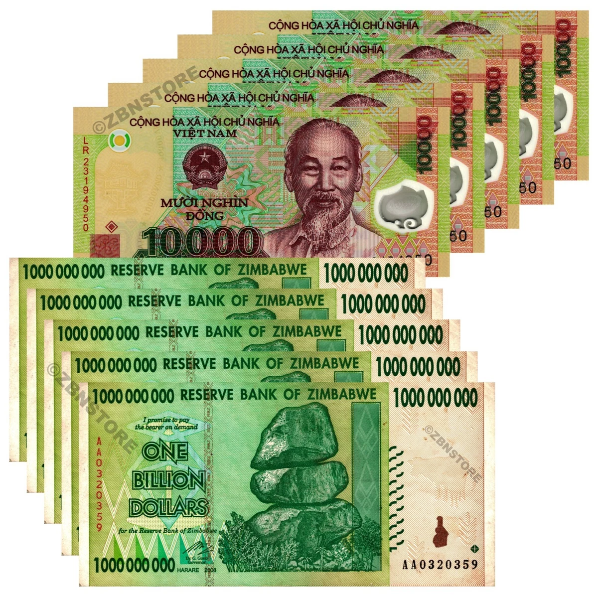 旧ベトナム ベトナム10.000ドン 3枚セット 1990年 Vietnamese Paper Money 10,000 ₫ Denomination Banknotes for sale | eBay