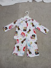 Disney Princess Print Set 2T Teal Blue Flame Resistant