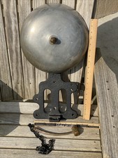 11.75” ANTIQUE GAMEWELL SCHOOLHOUSE FIRE ALARM BRACKET GONG BLAKE BELL HOOPER CO