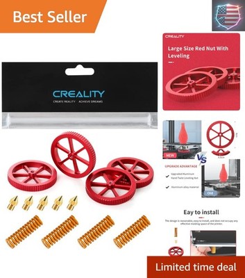 Official Metal Leveling Nuts with 20mm Die Springs and 0.4mm Nozzles, Red Han...