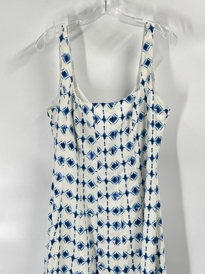 christian lacroix blue and white dress Christian Lacroix apron bustier dress JAMES VELORIA