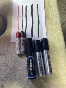 Lot Of 2 Sanford Deluxe-Black Permanent & Red Dry Erase + 3 Bonus HUGE MARKERS