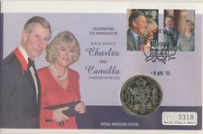 Great Britain: 2005 QEII Crown Sized Medallion MArriage Of Charles & Camilla PNC