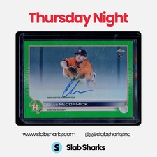 2022 TOPPS CHROME #RA-CM CHAS MCCORMICK ROOKIE AUTO GREEN REFRACTOR RC /99