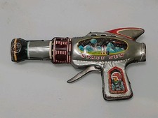 Vintage Rare 1950s Daiya Japan Friction Super Sonic Gun 50s Tin Litho Space Toy