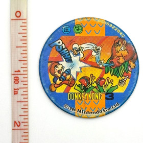 Donkey Kong 3 1984 Nintendo Vintage Japanese Round Menko Cards Famicom Set of 2