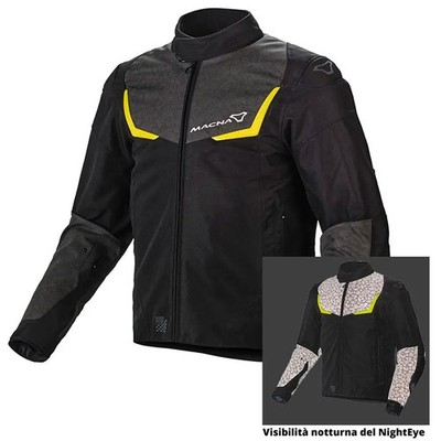 Jacke Motorrad Macna Durago Night Eye Mann Schwarz,