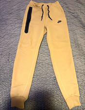 Nike Men’s XS Beige Fleece Jogger Pants Drawstring Pockets Elastic Waist