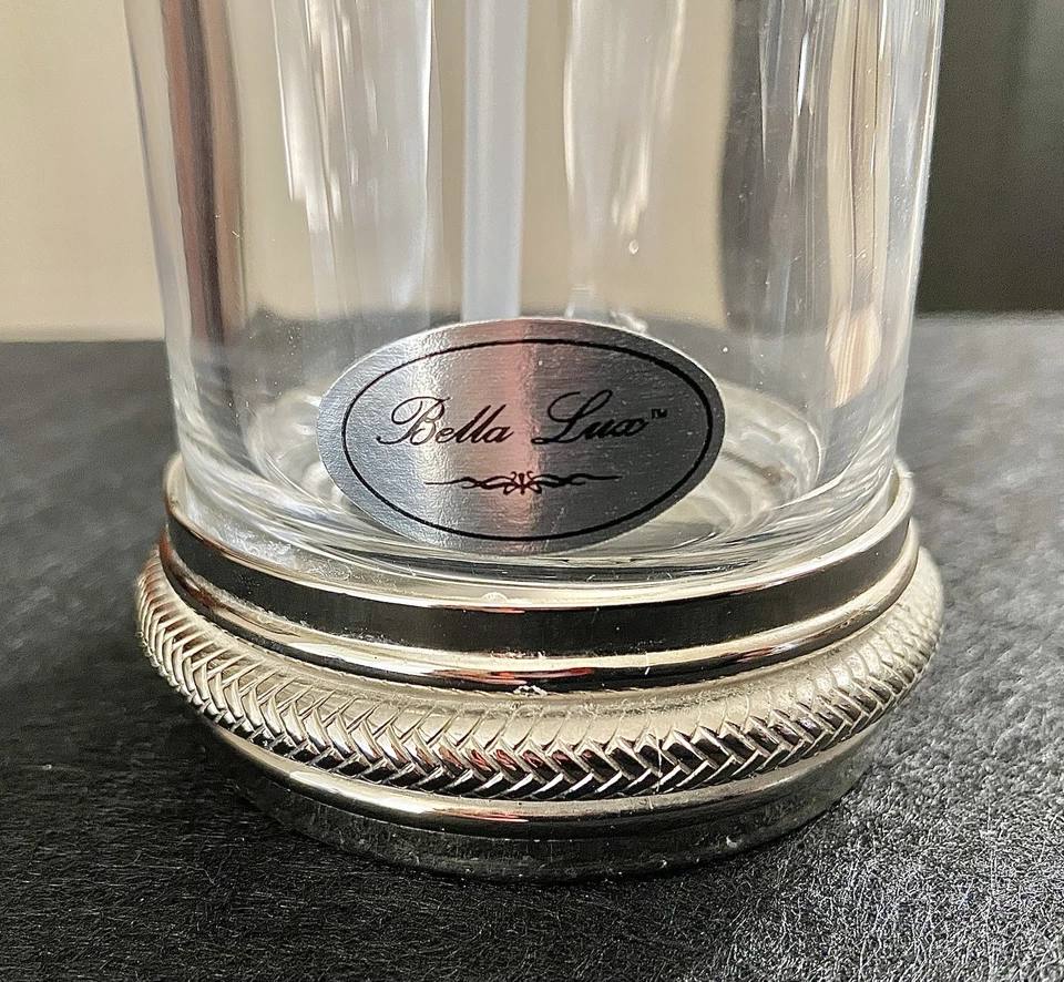 BELLA LUX GLASS BATH 8” VANITY SOAP LOTION PUMP DISPENSER- SOLID BUILD - Image 3 of 4