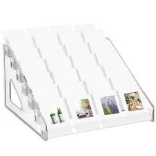 7 Tier Acrylic Card Display Stand for Vendors Retail, 12 Inch Versatile Displ