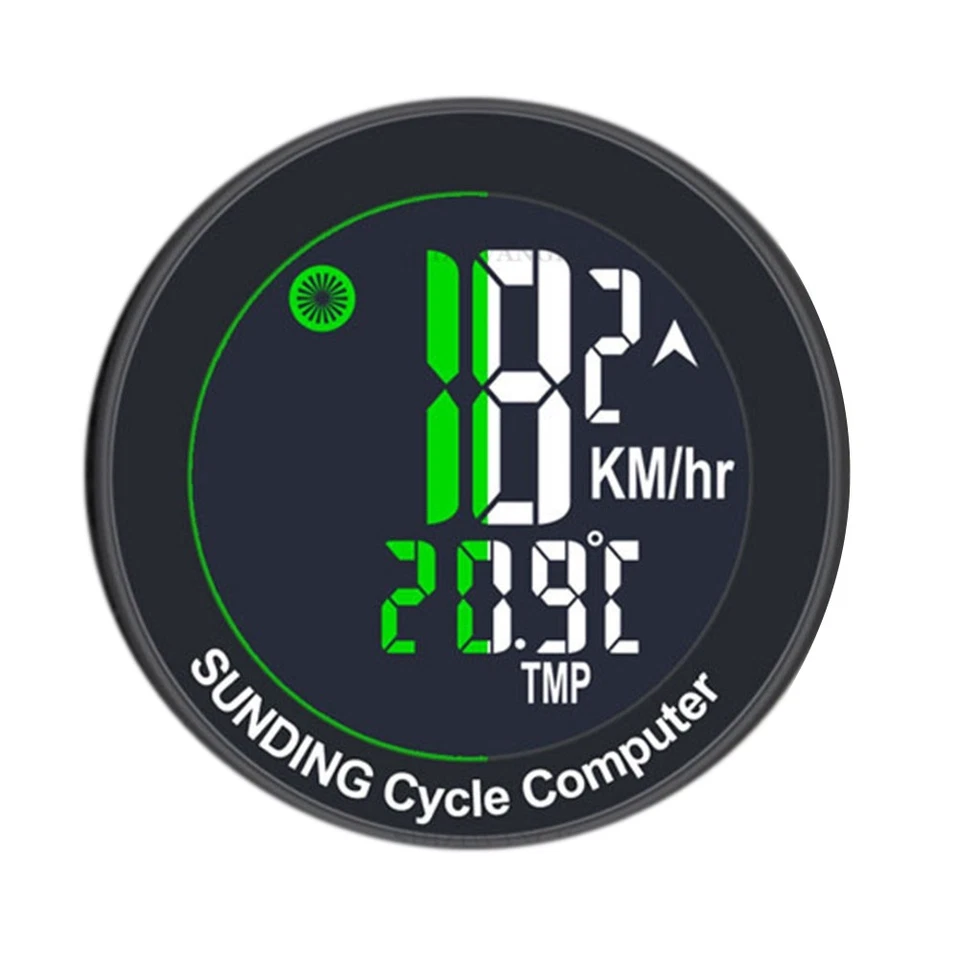  Kabelloser Fahrradcomputer Wasserdichter Fahrrad-Kilometerzähler Grüner LC9457