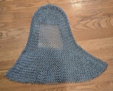 Chainmail Mail Coif Headpiece Head Cover Hood Steel Ringlet Armor Piece