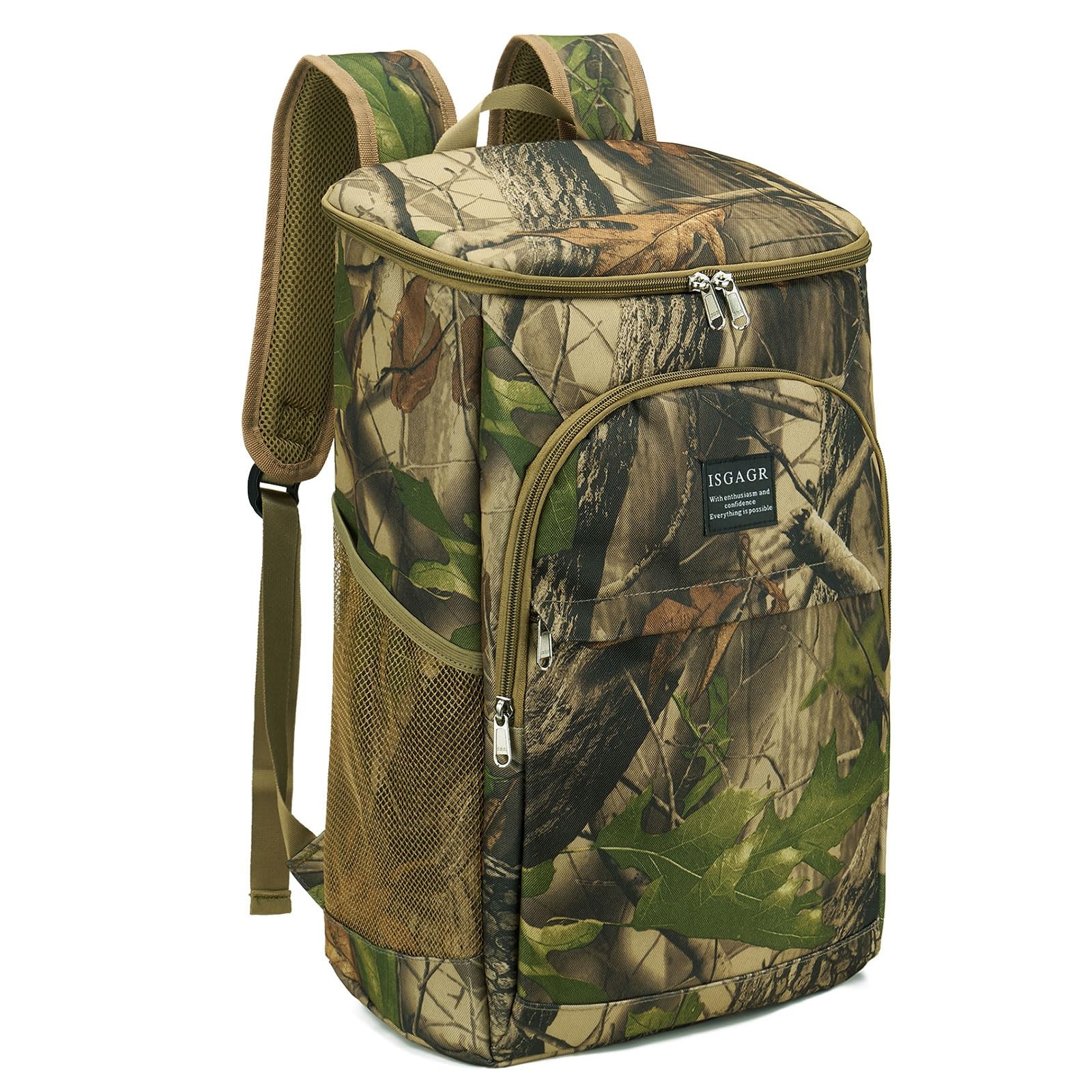 Insulated Leakproof Backpack Cooler Holds 26-39 Cans Waterproof Collapsible Design-image