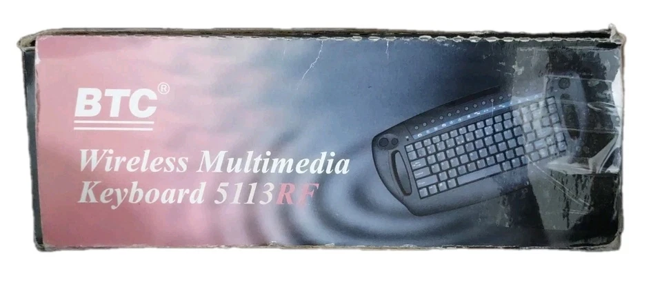 NEW IN OLD BOX BTC WIRELESS WINDOWS KEYBOARD 5113RF WITH RECEIVER RM0-KBRK - Image 3 of 4
